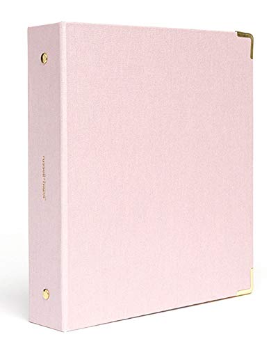 russell+hazel Bookcloth Mini 3 Ring Binder, Peony, 8” by 9”
