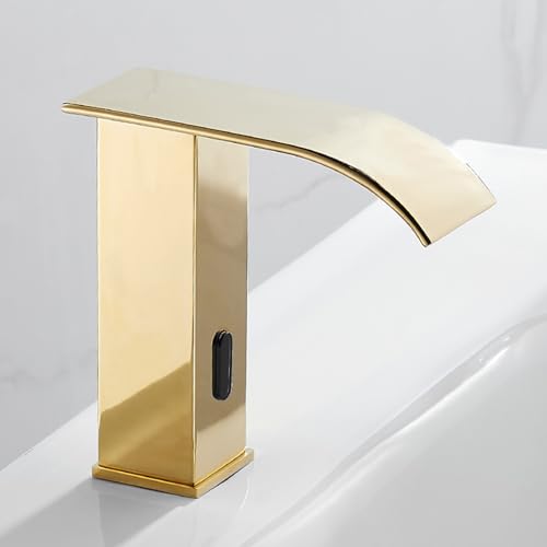 Grifo de baño automático con diseño de cascada cromado LWX 5