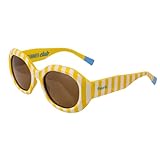 fisura. – Lunettes de soleil femme-homme originales Lunettes de soleil polarisées multiccolore. Étui rigide, boîte métallique et chiffon inclus. (Summer club, jaune)