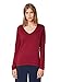 Produktbild TOM TAILOR Damen Basic V-Neck Pullover, Rot (Tile Red 18468), XXXL