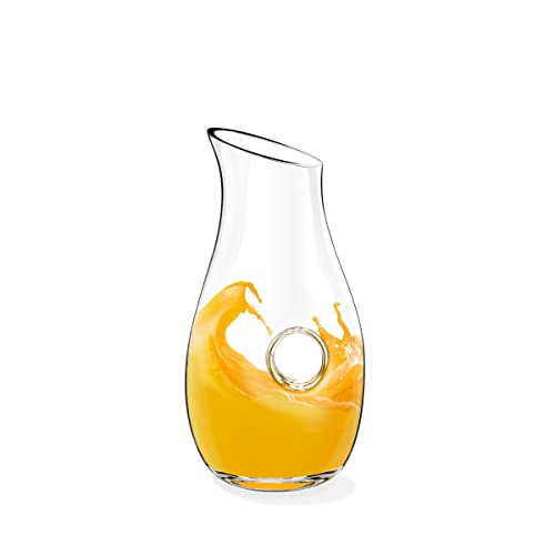 Wilmax Cruche en verre 1400 ml - Cruche à eau - Carafe en verre - Pichet à eau - Carafe en verre - Carafe à vin - Pichet en verre - Carafe à eau - Théière - Coffret cadeau - Transparent - 1 pièce