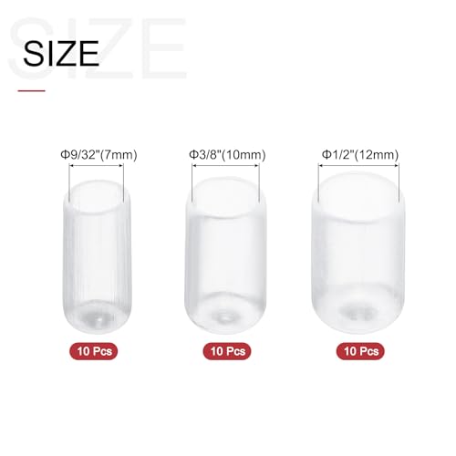 Tapas redondas de goma transparentes para proteger roscas y tornillos de forma invisible 3