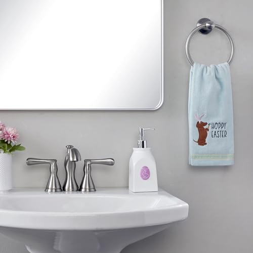 Image of SKL Home Hoppy Easter Hand Towel 2pc Set for Bath /Kitchen /Bar & Gift, Aqua