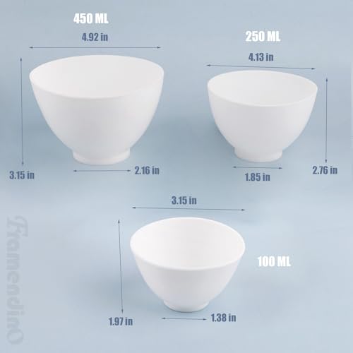Framendino 4 Pack Bowls de Silicona para Mezclar Mascarillas Faciales miniatura 3