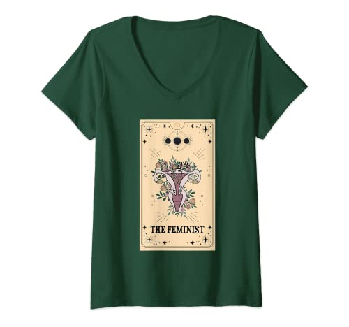 Womens The Feminist Tarot V-Neck T-Shirt