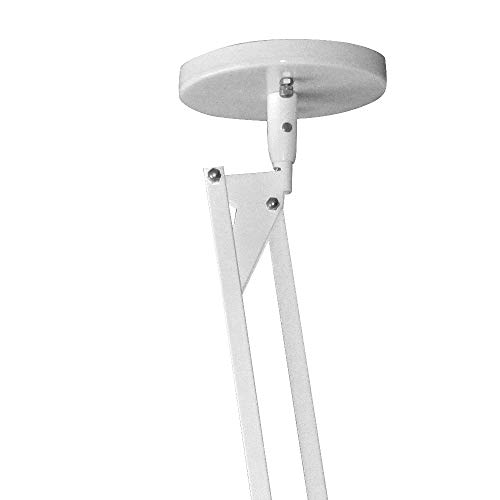 Luminária De Leiturax 40mm De Metal E Tecido Bella Iluminaçãox 40mm No Voltagev Branco/ Cromado