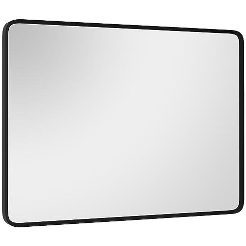 HOMCOM 40 x 30 Inch Wall Mirror, Aluminum Frame Rectangular
