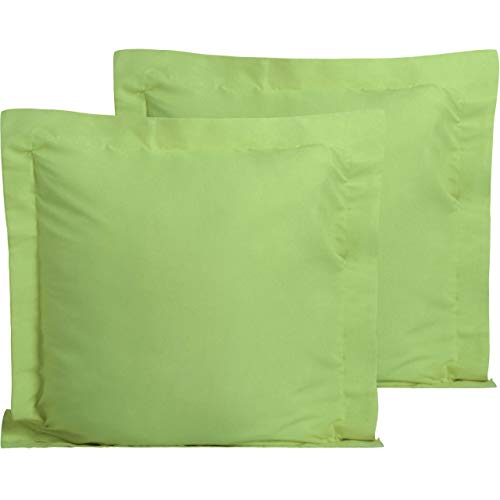 FLXXIE Microfiber European Pillow Shams Set of 2, Fade, Wrinkle and Shrinkage Resistant Soft Pillow Covers with Envelope Closure Euro Sham Covers (Sage Green, 26x26 Inches)