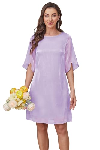 Image of RUMIA Womens Cocktail Dresses Flutter Sleeve Wedding Guest Dresses for Women 2026 Trendy