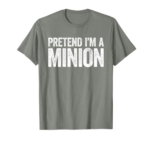 Pretend I'm A Minion Shirt Adult Kids Men Women Costume T-Shirt, Men, Olive Heather, 3X-Large
