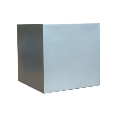 Floraselect Silver Fibreglass Cube Planters/pots (30x30x30cm) Cover