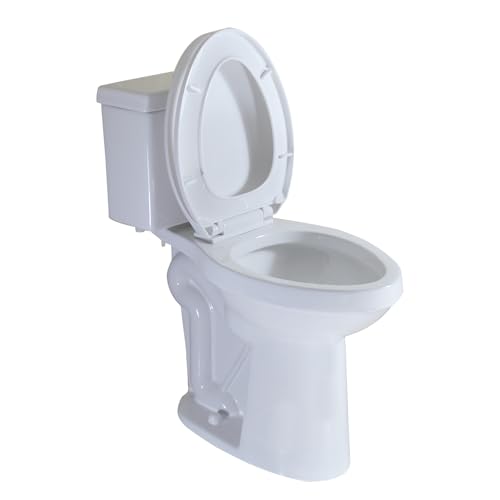 Image of Two Piece Tall Toilet, 21-Inch Bowl, Dual Flush, White