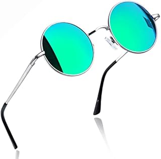 Joopin Vintage Polarised Round Sunglasses Mens - UV400 Protection Retro Hippy Sun Glasses Circle Sunglasses for Women and Men