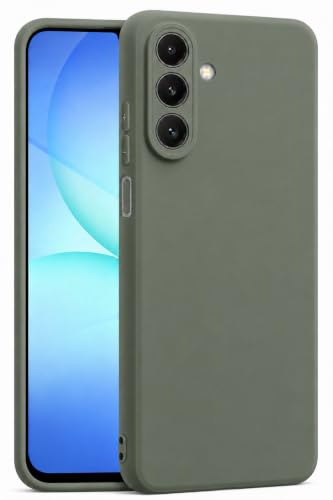 Image of FIRST MART Matte Silicone Back Cover for Samsung Galaxy A17 - Green
