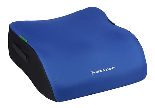 Dunlop Sitzerhöhung Auto Kinder Blau - Kindersitzerhöhung ECE R129 - Ergonomischer Kindersitz Ab 3 Jahre - Kinderautositz Mit Waschbarem Bezug - Sitzkissen Auto Für Kinder 135-150 cm