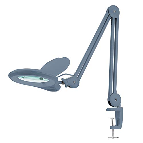 (New Model) Neatfi Bifocals 1,200 Lumens Super LED Magnifying Lamp with Clamp, 5D + 20D, Dimmable, 60 Pcs SMD LED, 5 Inches Diameter Lens, Adjustable Arm Utility Clamp (5 Diopter + 20 Diopter, Gray) (New Model) Neatfi Bifocals 1,200 Lumens Super LED Magnifying Lamp with Clamp, 5D + 20D, Dimmable, 60 Pcs SMD LED, 5 Inches Diameter Lens, Adjustable Arm Utility Clamp (5 Diopter + 20 Diopter, Gray)