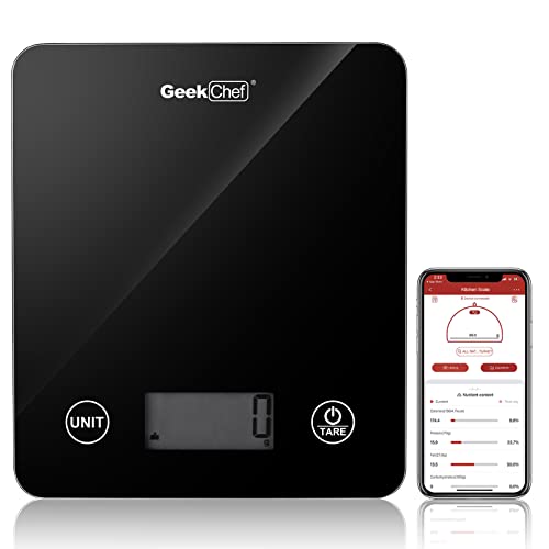 Geek Chef Digital Scale with App, Scale for Food Weight, Smart Fo...