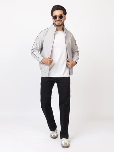 Image of OSCILLATE Casual Winter Wear Jackets For Men || Men's Solid Wind Cheater Jacket With Zipper || Ribbed Waist And Ribbed Wrist Cuffs For Perfect Fit || Casual And Sports Jacket
