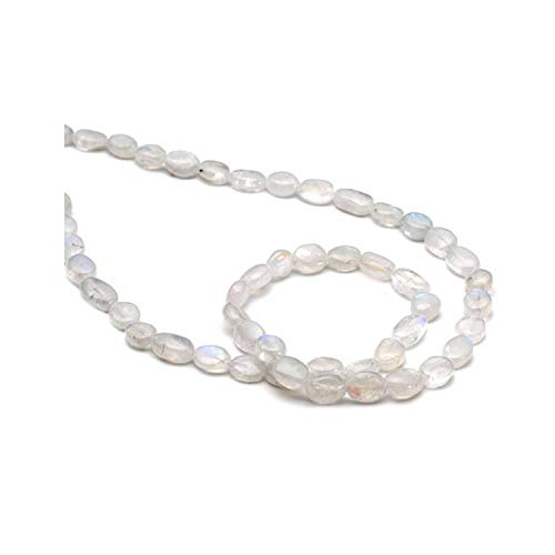 Perles semi-précieuses ovales en vrac pour atelier de création de colliers bohèmes