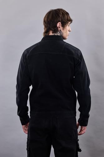 Image of SNITCH Revolution Black Utility Denim Jacket