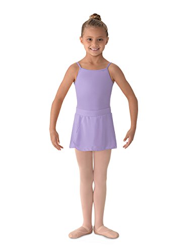 Mirella Girl's Georgette Mock Wrap Dance Skirt Lilac Large