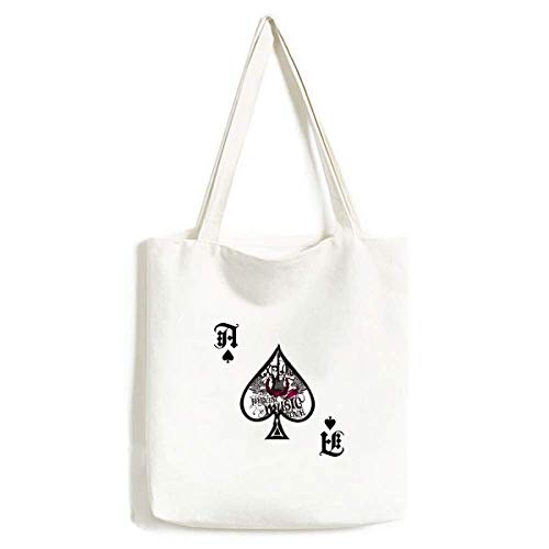 Sac à main pour loisirs créatifs lavable au motif rock et as de pique