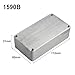 Aluminum Project Box Die Cast Enclosure for Electrical Instrument Housing, Silver Metal Tool Case with IP54 Protection, 2mm Thick, Includes Screws(1590B （112x60x31mm）)