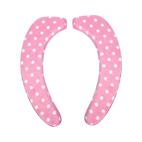 Angoily 2pcs Self-Adhesive Coral Fleece Toilet Seat Cushion Mat for Comfort and Cleanliness Easy to Stick Remove for Home Bathroom Use