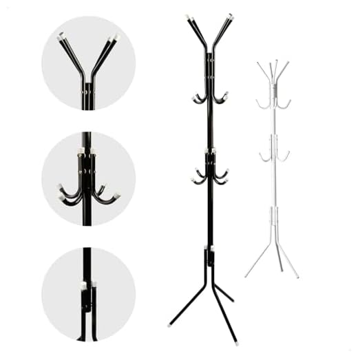 Mancebo Cabideiro de Chão Organizador 12 Ganchos Cabideiro Porta Bolsas Roupas Casacos