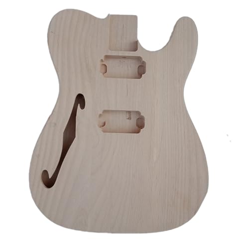 Unfinished Guitar Body F Hole Alder Body HH Route For TL Electric Guitar