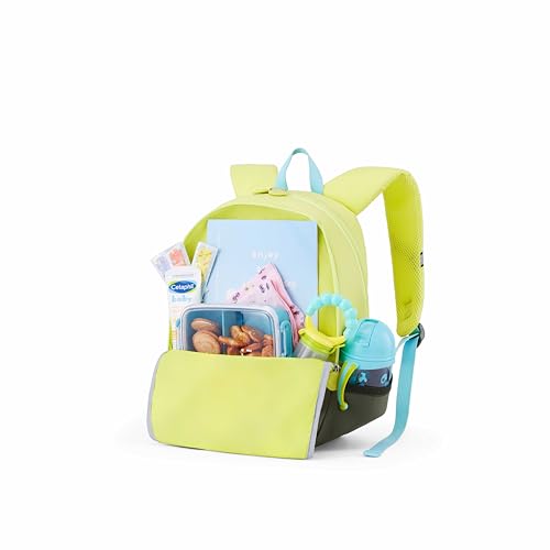 Image of American Tourister Buzzy | 13 Ltrs | 2 Compartments | Bottle Pocket | Ergonomic Padded Back Panel & Shoulder Straps | Kids Backpack | 1 Year International Warranty | Monkey Green