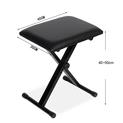 TEmkin Tabouret de Piano Banc de Clavier réglable Banc de Piano de Style X Tabouret de siège de Clavier rembourré Confortable avec Cadre en Fer de Type X, léger et Portable - Les Beatles, Paul McCartney, John Lennon, RIngo Starr, George Harrison TEmkin Tabouret de Piano Banc de Clavier réglable Banc de Piano de Style X Tabouret de siège de Clavier rembourré Confortable avec Cadre en Fer de Type X, léger et Portable – Image 3