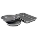 Farberware Nonstick Bakeware 3-Piece Cake Pan Set, Gray