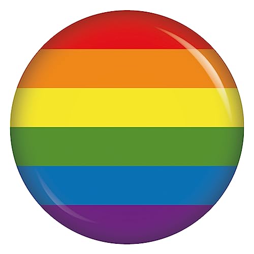 Regenbogen Pride Button 37mm Anstecker Pin Kiwikatze Frieden
