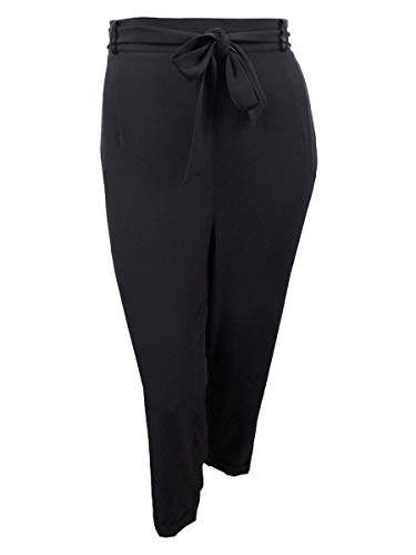 Calvin Klein Womens Plus Belted Stretch Pants Black 20W