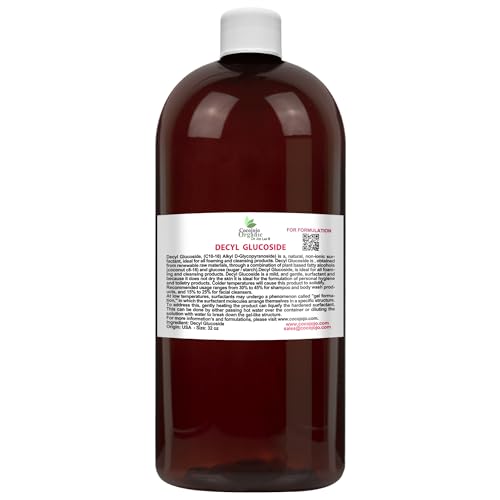 Dr Joe Lab Decyl Glucoside Natural Surfactant - Surfactants for Soap Making, Lauryl Glucoside, DIY Shower Gel, Skin Care, Body and Face Wash, Plant Derived, Natural - 32 Oz