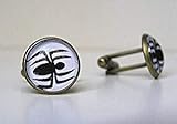 Producto de alta calidad. Gemelos de araña negra, gemelos de superhéroe negro, personalizados, joyas de boda, gemelos para camisa, cabujón de cristal, gemelos de cabujón de hombre, regalo para marido, imagen artística, gemelos