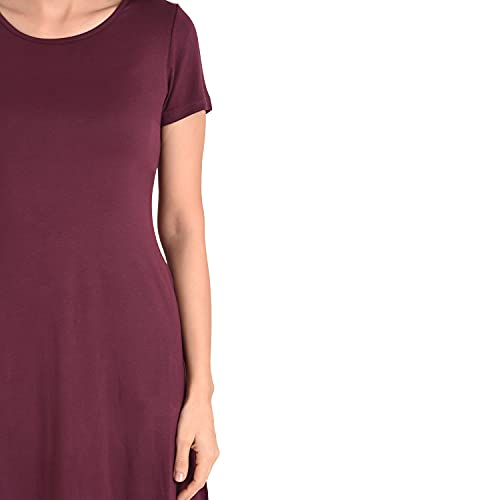 Image of Miss Lavish London Women's Relaxed Fit T Shirt Dress with Pockets Short Sleeve Summer Vacation Dresses