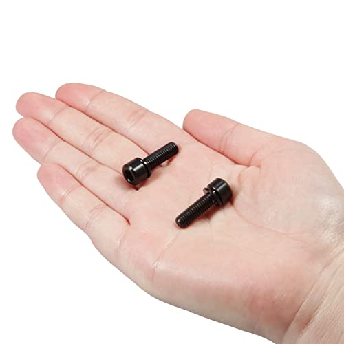 SPEEDWOX 6pcs Bicycle Stem Screw with Washers Set Titanium Alloy Bike Allen Hex Tapered Bolts Screw for MTB Road Bike Stem Parts,M6 x 20mm Black - Image 3