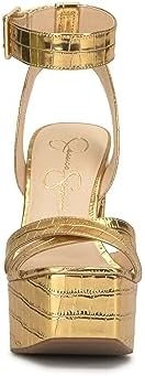 Jessica Simpson Women's Beasley Platform Sandal Heeled, Meta Gold, 9.5 | Image 1