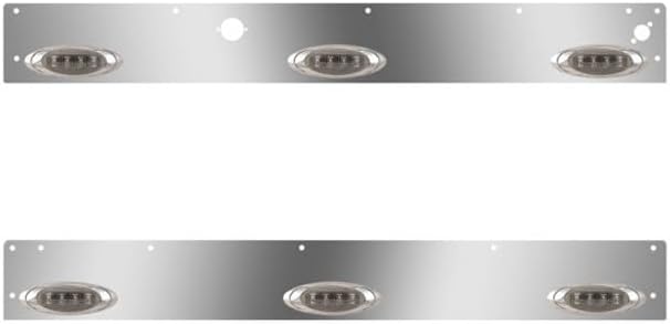 Technical Precision Replacement For KENWORTH T800 YEAR 2023 5.25IN Cab Panel W6 P1 AmberSmoked LEDs Block Heater Plug Dual Step Light Holes