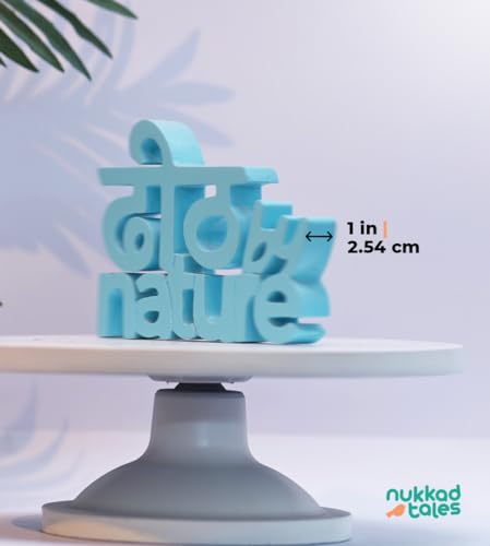 Image of Nukkad Tales Dheeth by Nature Blue Quirky Showpiece for Home Decoration Birthday Gift Items (7 X 4.9 inch) Engineered Wood