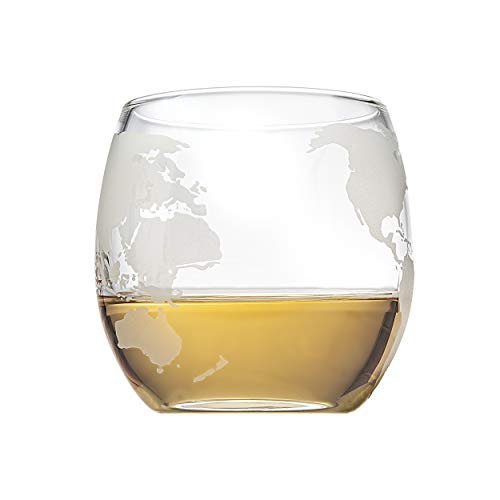 Godinger Whiskey Decanter Airplane Globe Set With 2 World Whiskey Glasses - For Liquor Scotch Bourbon Vodka #TOP5