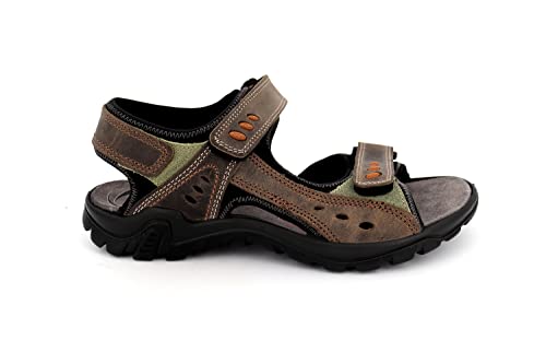 Sandales Barolo Rohde Homme avec bride cheville réglable en cuir marron