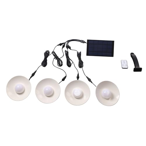 Lumières solaires étanches IP65 avec 4 têtes orientables et contrôle à distance Pilipane