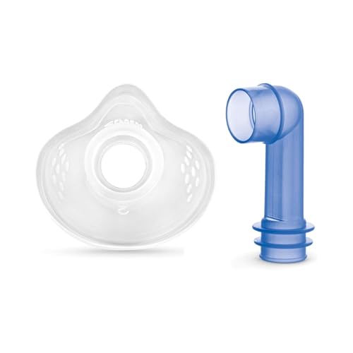 Flaem, Kit Aerosol con Mascherina Pediatrica Neonati e Bambini e Raccordo a Gomito per Macchine per Aerosol Flaem, Made in Italy