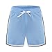 BOOMLEMON Mens Graphic Print Mesh Shorts Casual Streetwear Shorts Summer Running Basketball Short Pants(Color Blocking Blue White XS)