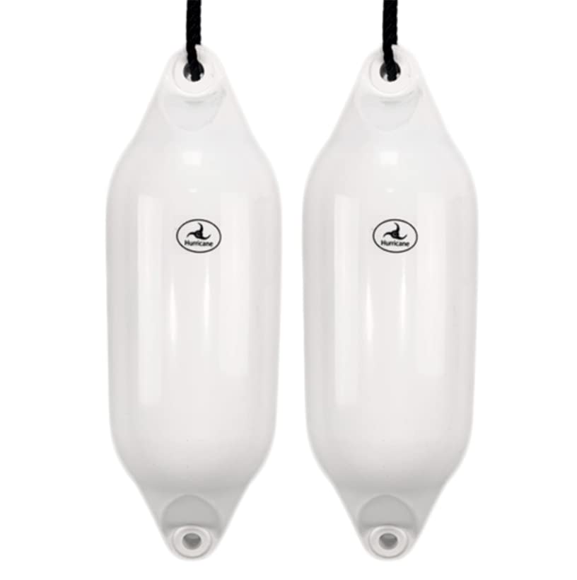 Hurricane Fenders Original Series Boat Fender PM03 53cm x 18cm (21" x 7") - White - Pack Of Two