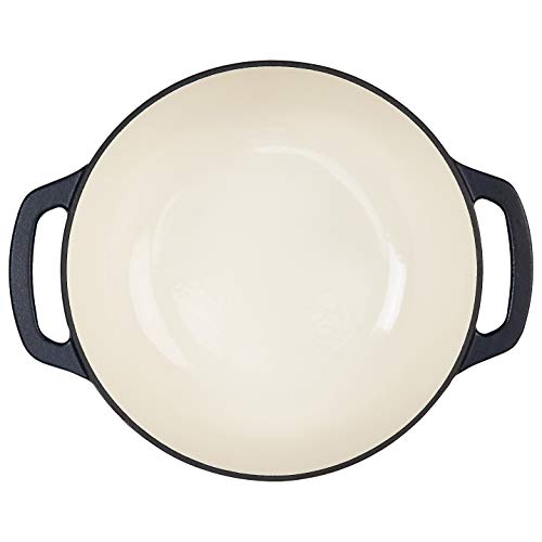AmazonBasics Enameled Cast Iron Dutch Oven-4.3-Quart, Matte Navy, 4.3QT - Thumbnail 3
