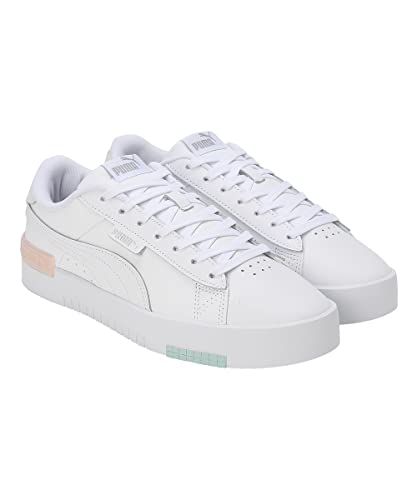Image of PUMA Women's Sneaker, White White Silver Eggshell Blue, 8.5
